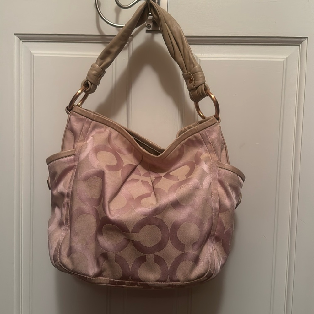 Pink Coach shoulder bag